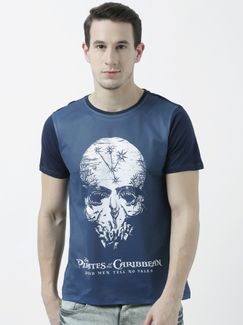 

Disney by Wear Your Mind Men Blue Printed Round Neck T-shirt
