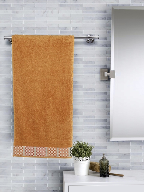

MASPAR Unisex Orange Solid 550 GSM Cotton Bath Towel
