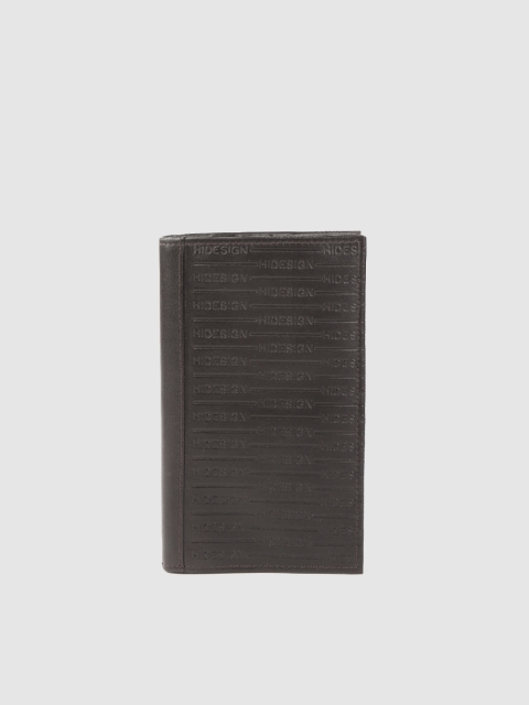 

Hidesign Men Black Textured Leather Two Fold Wallet