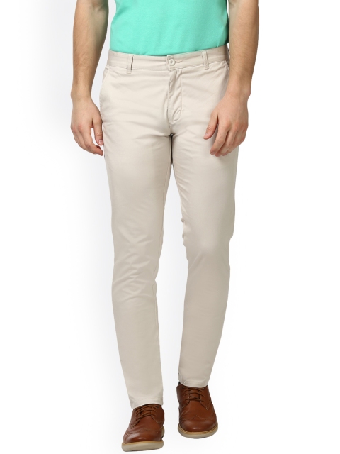 

Parx Men Beige Slim Fit Solid Regular Trousers