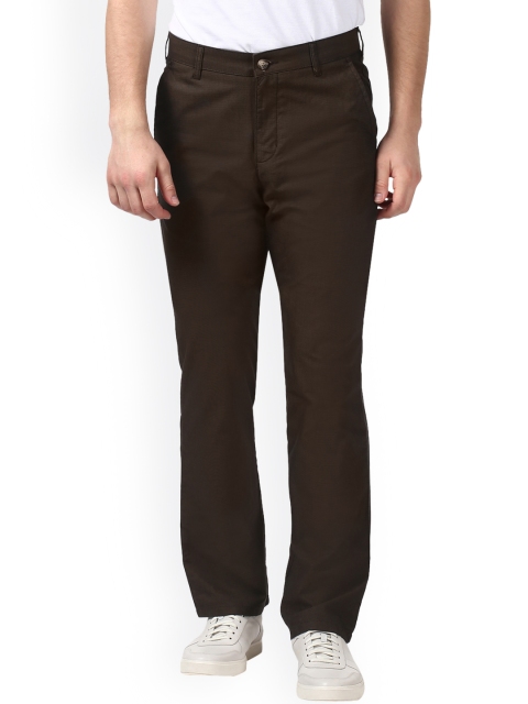 

Parx Men Brown Regular Fit Solid Regular Trousers