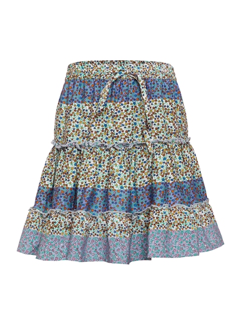 

Oxolloxo Girls Multicoloured Printed Skirt, Multi