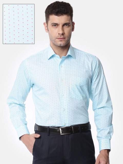 

Van Heusen Men Blue & White Slim Fit Printed Formal Shirt