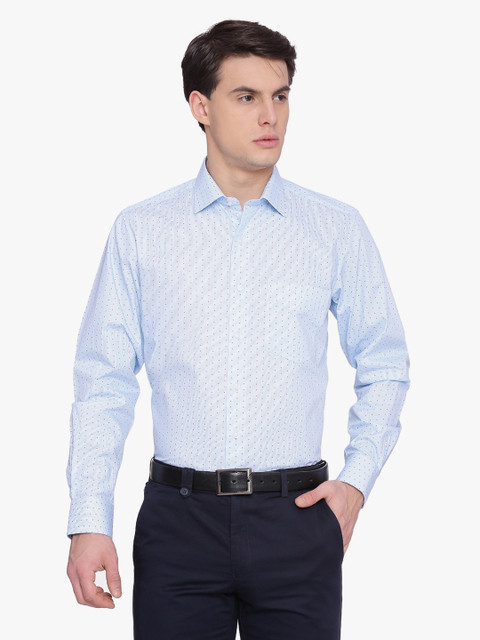 

Van Heusen Men Blue Slim Fit Printed Formal Shirt