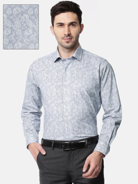 

Van Heusen Men Blue Custom Slim Fit Printed Formal Shirt