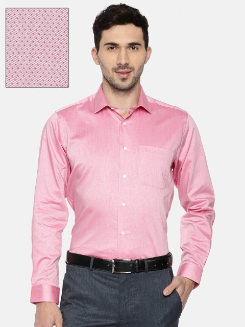 

Van Heusen Men Pink Custom Regular Fit Solid Formal Shirt