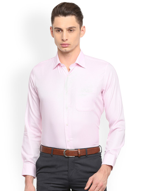 

Van Heusen Men Pink Slim Fit Solid Formal Shirt