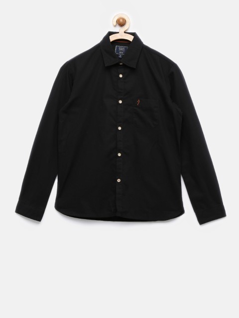 

Indian Terrain Boys Black Regular Fit Solid Casual Shirt