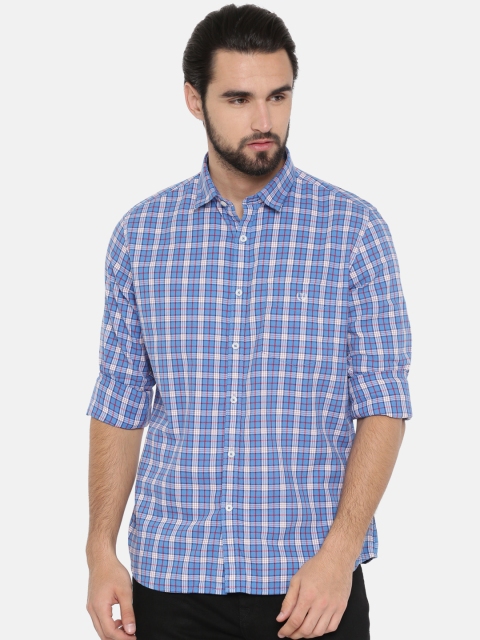 

Van Heusen Sport Men Blue & White Slim Fit Checked Casual Shirt
