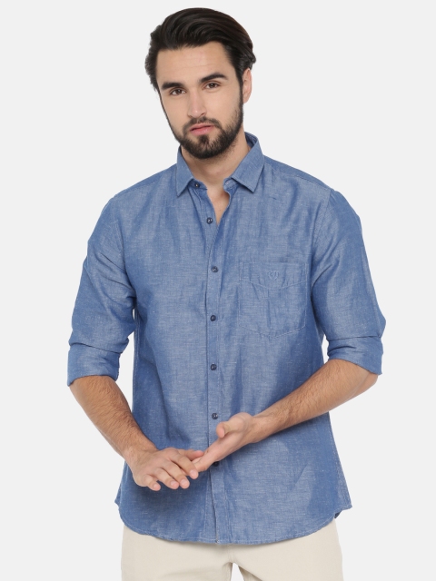 

Van Heusen Sport Men Blue Slim Fit Solid Casual Shirt