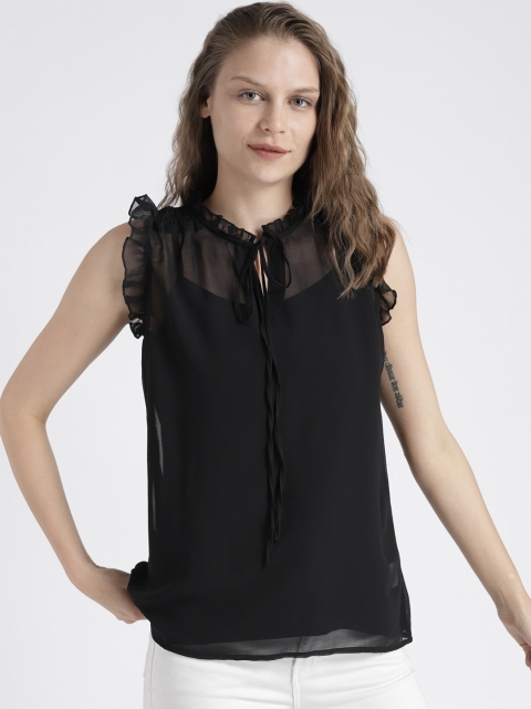 

Chemistry Women Black Solid Top