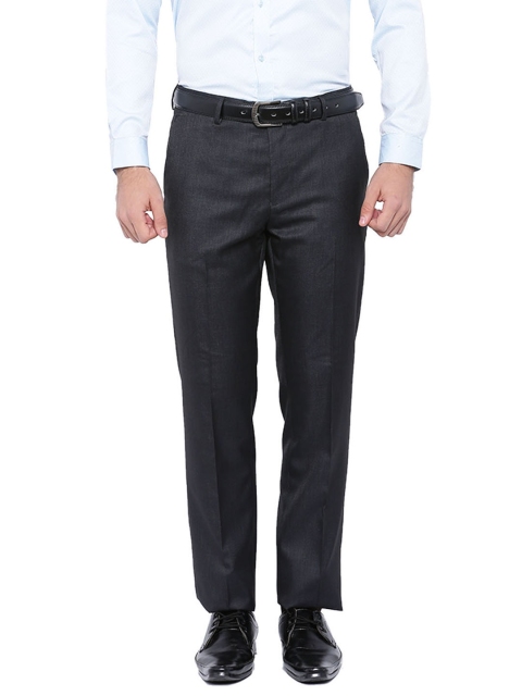 

Van Heusen Men Navy Slim Fit Formal Trousers, Navy blue