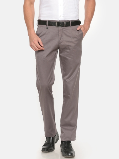 

Van Heusen Men Grey Slim Fit Solid Formal Trousers