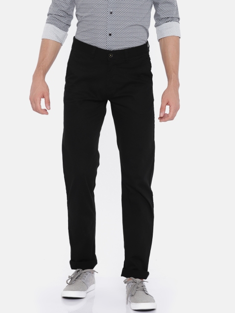 

Van Heusen Sport Men Black Slim Fit Solid Regular Trousers