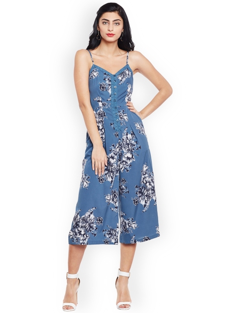 

Oxolloxo Blue & Grey Printed Basic Jumpsuit