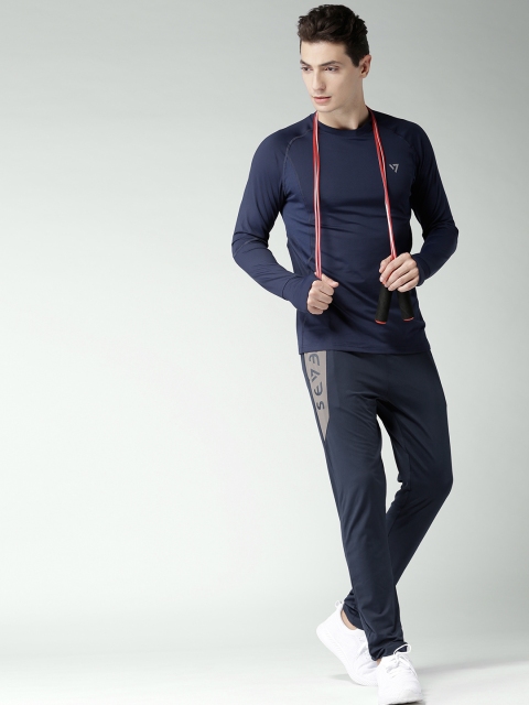 

SEVEN by MS Dhoni Navy Acura Solid Track Pants, Navy blue