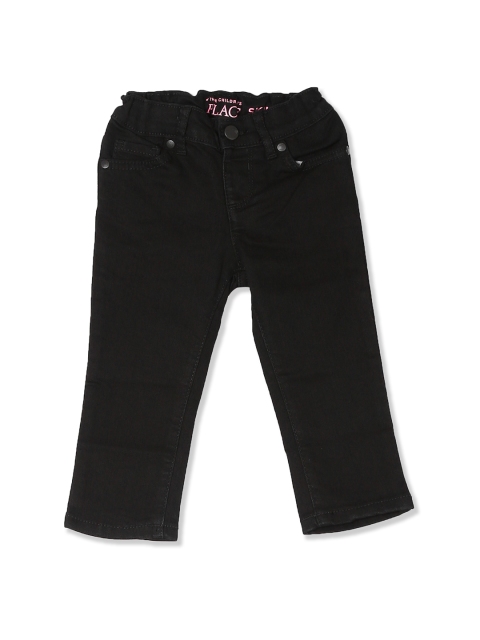 

The Childrens Place Girls Black Regular Fit Mid-Rise Clean Look Stretchable Jeans