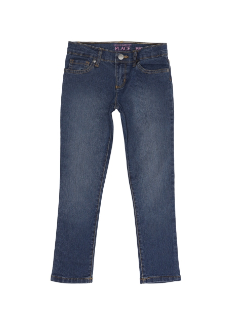 

The Childrens Place Girls Blue Slim Fit Mid-Rise Clean Look Stretchable Jeans
