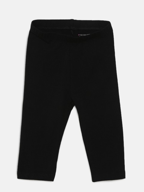 

The Childrens Place Girls Black Solid Leggings