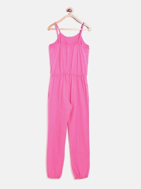 

The Childrens Place Pink Solid Basic Jumpsuit