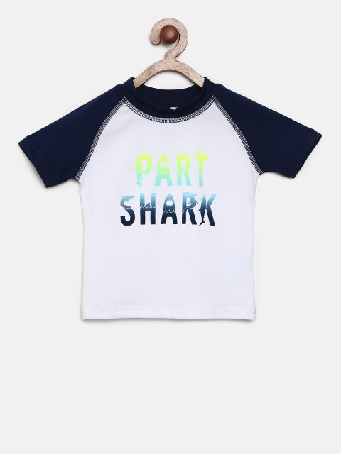 

The Childrens Place Boys White Printed Swim T-Shirt