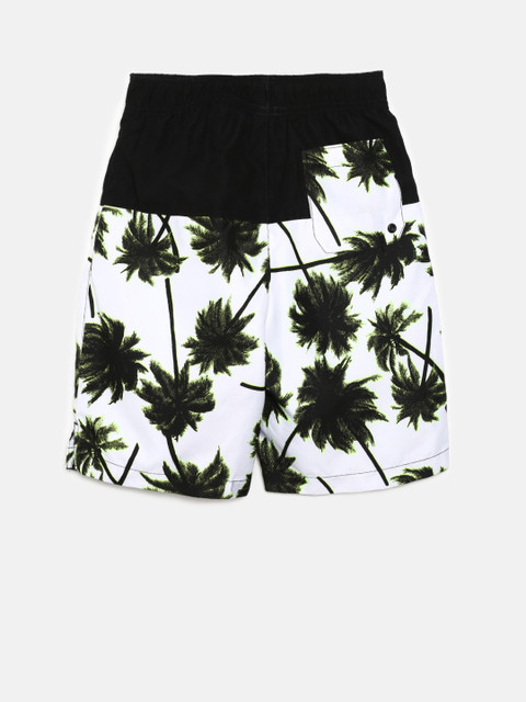 

The Childrens Place Boys Black & White Printed Swim Bottoms