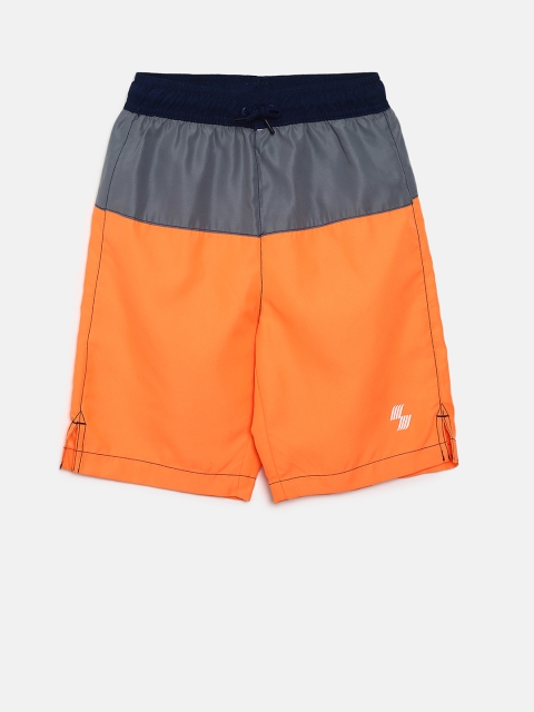 

The Childrens Place Boys Orange & Grey Colourblocked Swim Shorts
