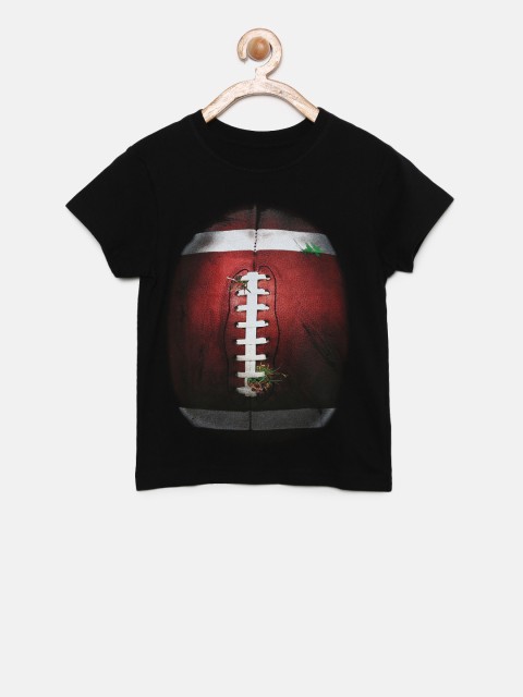 

The Childrens Place Boys Black Printed Round Neck T-shirt