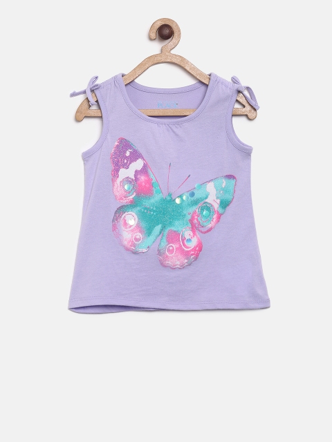 

The Childrens Place Girls Grey Printed Round Neck T-shirt