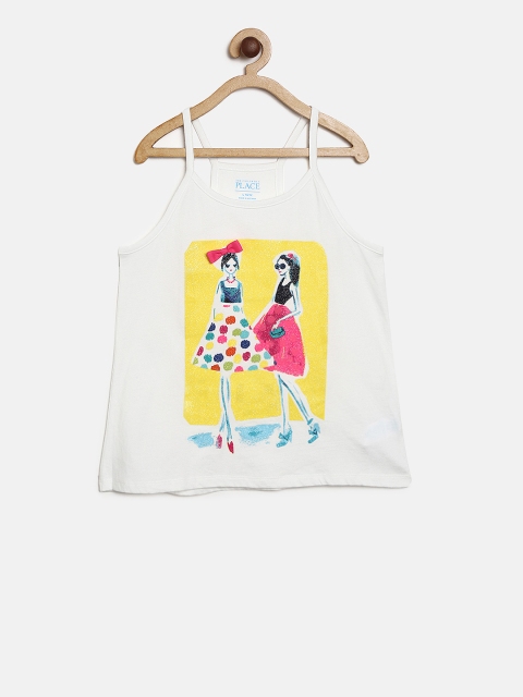 

The Childrens Place Girls White Printed Top