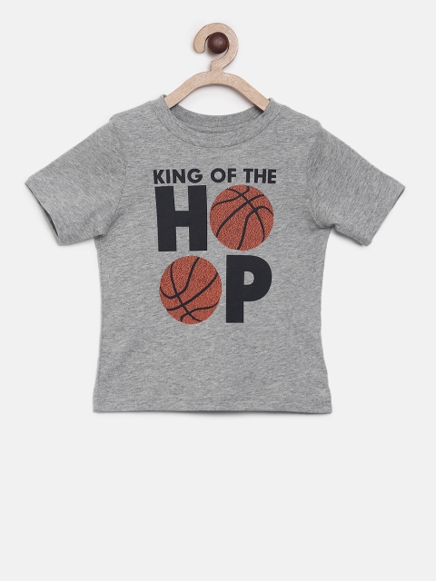 

The Childrens Place Boys Grey Printed Round Neck T-shirt