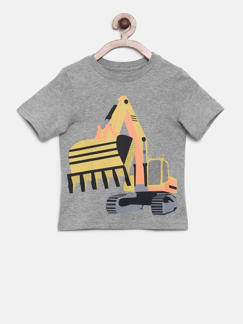 

The Childrens Place Boys Grey Printed Round Neck T-shirt