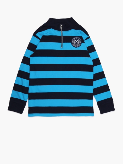 

The Childrens Place Boys Blue & Black Striped T-shirt