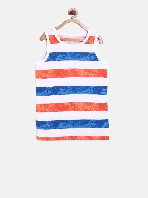 

The Childrens Place Boys Multicoloured Striped Round Neck T-shirt, Multi