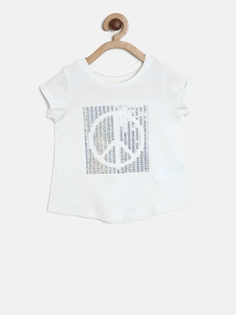 

The Childrens Place Girls White Printed Pure Cotton Top