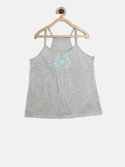 

The Childrens Place Girls Grey Solid Top