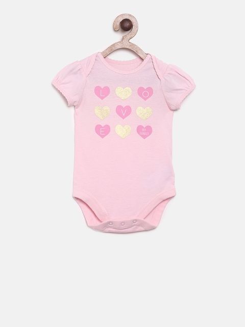 

The Childrens Place Unisex Pink Rompers