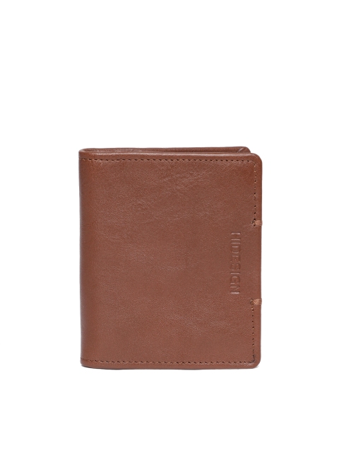 

Hidesign Men Tan Solid Two Fold Card Holder