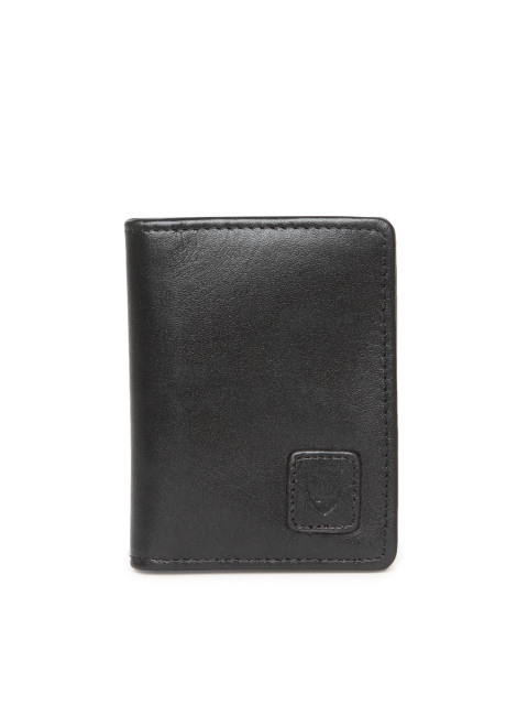 

Hidesign Men Black Solid Handcrafted Natural Leather Card Holder