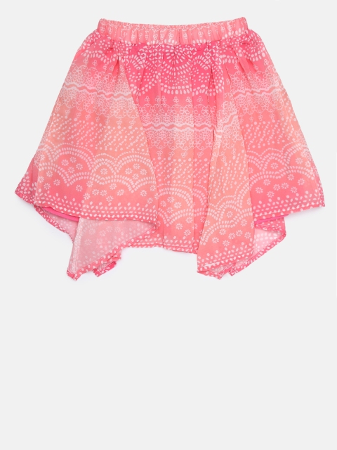 

The Childrens Place Girls Pink Printed Skirt