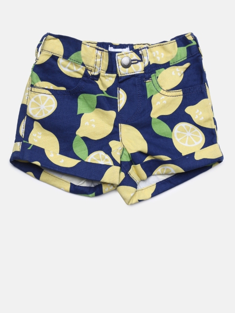 

The Childrens Place Girls Blue Printed Regular Fit Regular Shorts