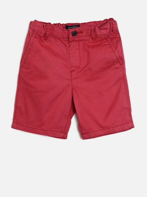 

The Childrens Place Boys Maroon Solid Regular Fit Shorts