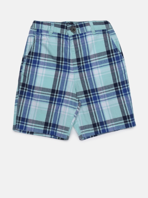 

The Childrens Place Boys Blue Checked Regular Fit Shorts