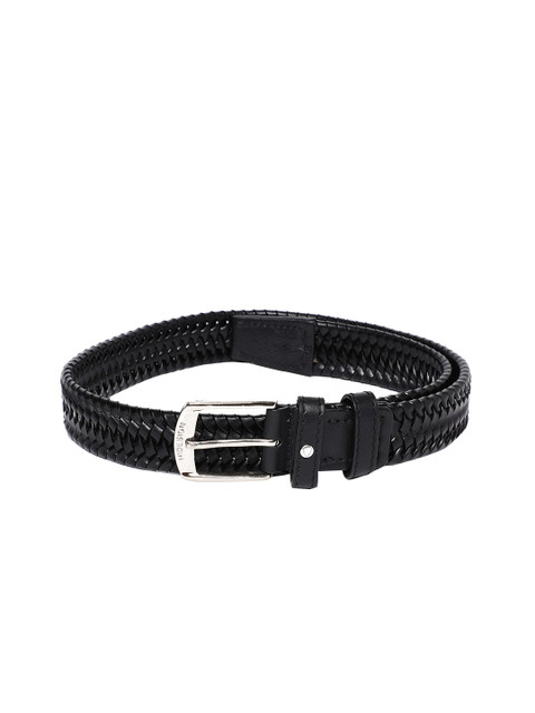 

Hidesign Men Black Woven Design Belt