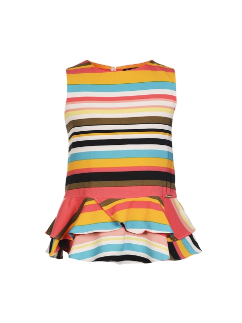 

One Friday Girls Multicoloured Solid A-Line Dress, Multi