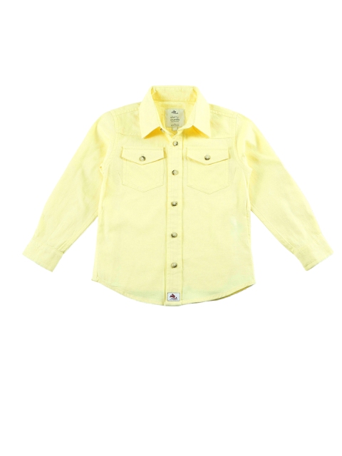 

Cherry Crumble Unisex Yellow New Solid Casual Shirt