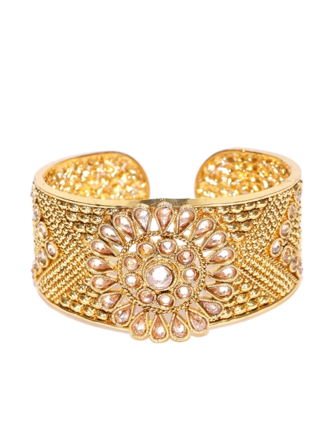 

Priyaasi Gold-Plated Handcrafted Kundan-Studded Cuff Bracelet