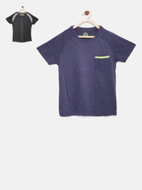 

YK Boys Pack Of 2 Round Neck T-Shirts, Assorted