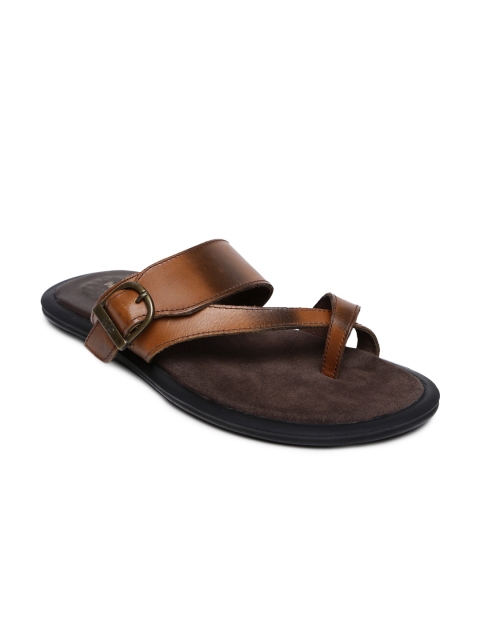 

Hush Puppies Men Brown Leather Sandals