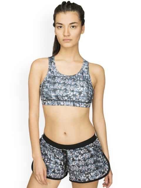 

Fitkin Women Black Printed Slim Fit Sports Shorts